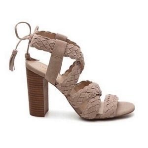 BCBG LEDINA block heel sandals real leather 7.5